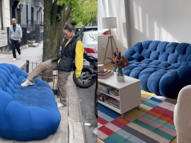 A sofa placed on the street as garbage turned out to be worth $8,000